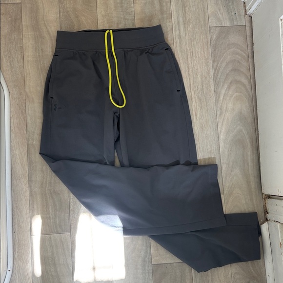 Under Armour Gray Joggers with Yellow Accents - Picture 1 of 5